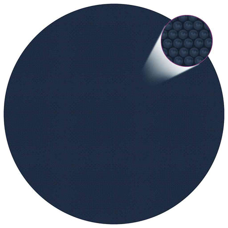 Vidaxl Pool Foil Solar Floating 417 cm PE noir et bleu
