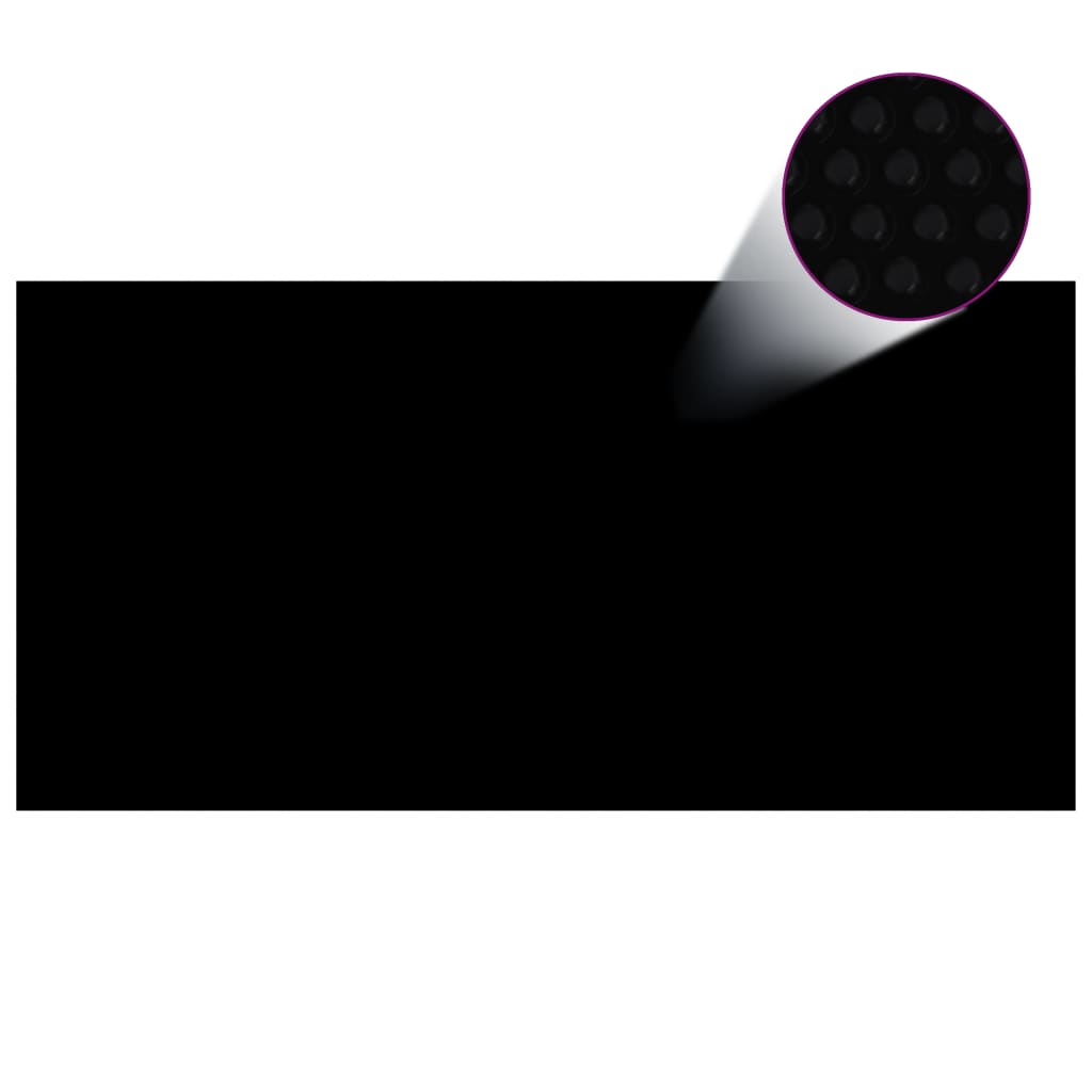 Vidaxl Pool Foil Solar Floating 400x200 cm PE noir et bleu