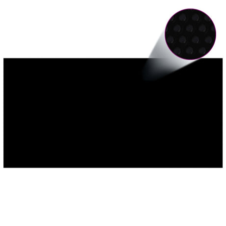 Vidaxl Pool Foil solaire flottant 975x488 cm PE noir et bleu