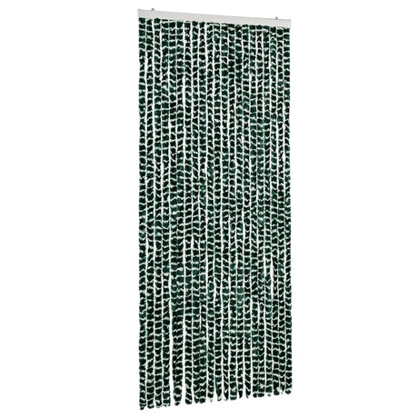 Vidaxl Fly Curtain 90x220 cm Genille vert et blanc