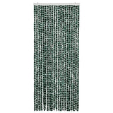 Vidaxl Fly Curtain 90x220 cm Genille vert et blanc