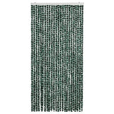 Vidaxl Fly Curtain 100x220 cm CHENILLE vert et blanc