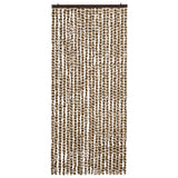 Vidaxl Fly Curtain 90x220 cm Chenille Beige and Brown