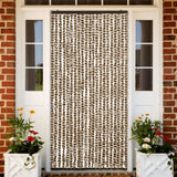 Vidaxl Fly Curtain 90x220 cm Chenille Beige and Brown