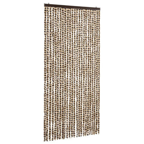 Vidaxl Fly Curtain 100x220 cm CHENILLE BEIGE ET BRORN