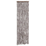 Vidaxl Fly Curtain 56x185 cm CHENILLE BRORN ET BLANC