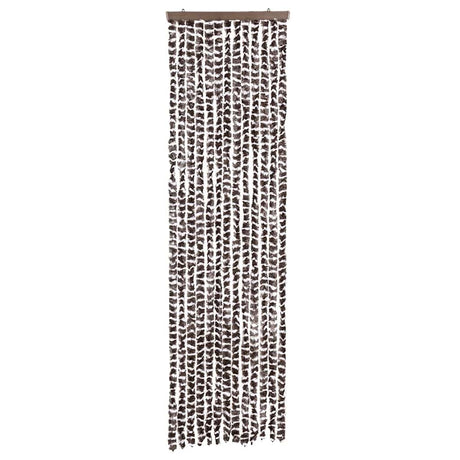 Vidaxl Fly Curtain 56x185 cm CHENILLE BRORN ET BLANC