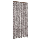 Vidaxl Fly Curtain 90x220 cm CHENILLE BRORN ET BLANC