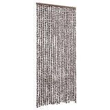 Vidaxl Fly Curtain 90x220 cm Chenille Brown and White