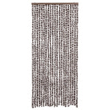 Vidaxl Fly Curtain 90x220 cm CHENILLE BRORN ET BLANC