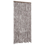 Vidaxl Fly Curtain 100x220 cm CHENILLE BRORN ET BLANC