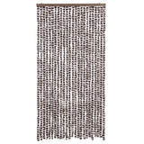 Vidaxl Fly Curtain 100x220 cm CHENILLE BRORN ET BLANC
