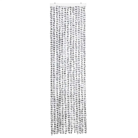 Vidaxl Fly Curtain 56x185 cm CHENILLE clair et gris foncé