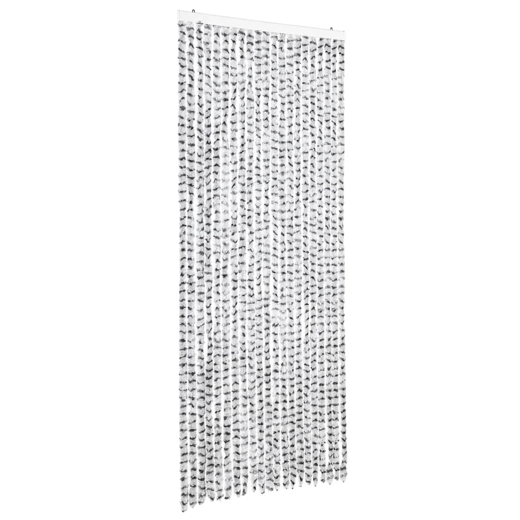 Vidaxl Fly Curtain 90x220 cm CHENILLE clair et gris foncé