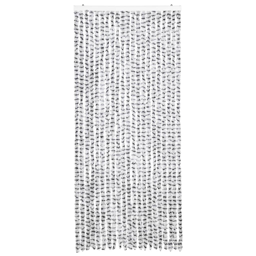 Vidaxl Fly Curtain 90x220 cm CHENILLE clair et gris foncé