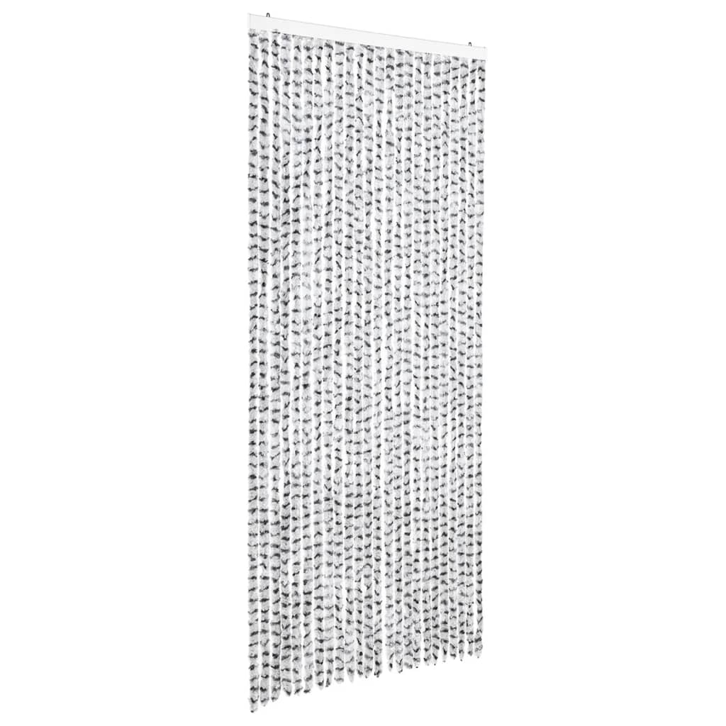 Vidaxl Fly Curtain 100x220 cm CHENILLE clair et gris foncé