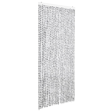 Vidaxl Fly Curtain 100x220 cm CHENILLE clair et gris foncé