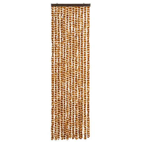 Vidaxl Fly Curtain 56x185 cm CHENILLE OCER ET BLANC