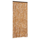 Vidaxl Fly Curtain 90x220 cm CHENILLE OCER ET BLANC