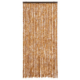 Vidaxl Fly Curtain 90x220 cm CHENILLE OCER ET BLANC