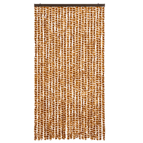 Vidaxl Fly rideau 100x220 cm CHENILLE OCER ET BLANC