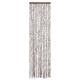 Vidaxl Fly Curtain 56x185 cm CHENILLE TAUPE ET BLANC