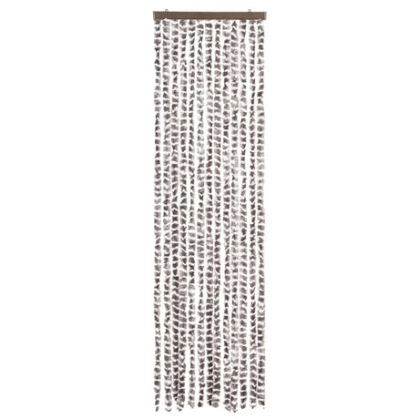 Vidaxl Fly Curtain 56x185 cm CHENILLE TAUPE ET BLANC