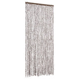 Vidaxl Fly Curtain 90x220 cm CHENILLE TAUPE ET BLANC