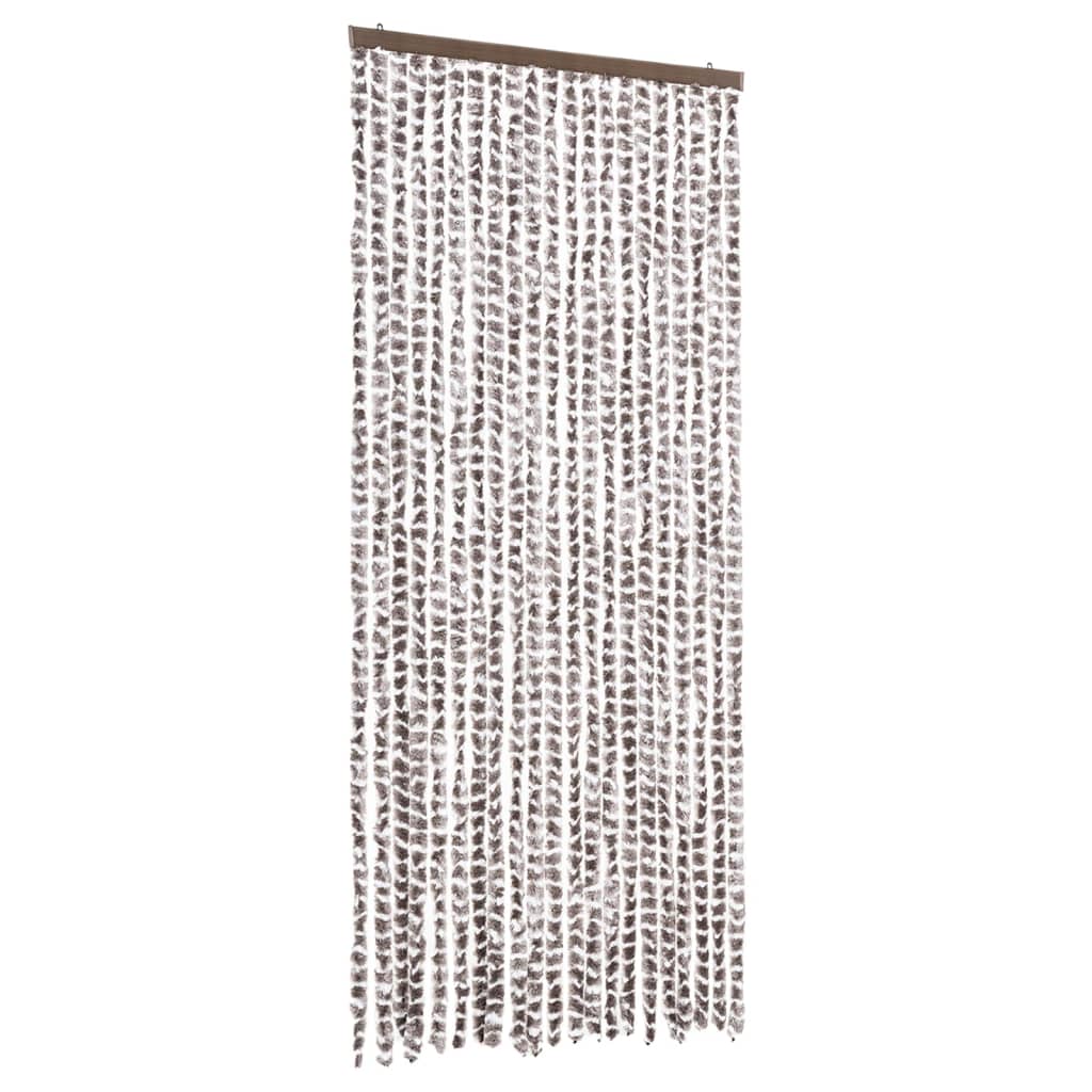 Vidaxl vliegengordijn 90x220 cm chenille taupe en wit