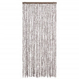 Vidaxl Fly Curtain 90x220 cm CHENILLE TAUPE ET BLANC