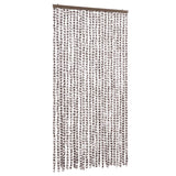 Vidaxl Fly Curtain 100x220 cm CHENILLE TAUPE ET BLANC