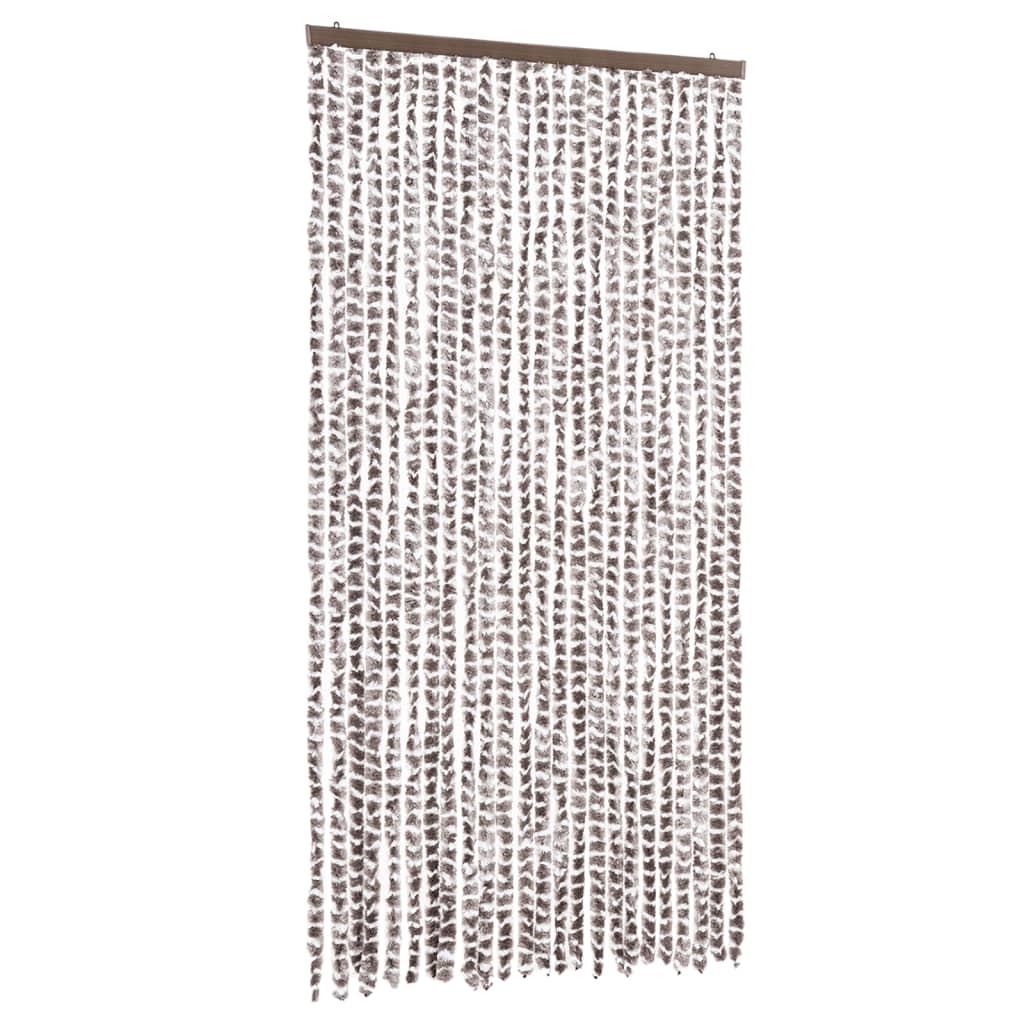 Vidaxl vliegengordijn 100x220 cm chenille taupe en wit