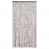 Vidaxl Fly Curtain 100x220 cm CHENILLE TAUPE ET BLANC