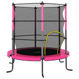 Vidaxl Trampoline med sikkerhetsnett rundt 140x160 cm rosa