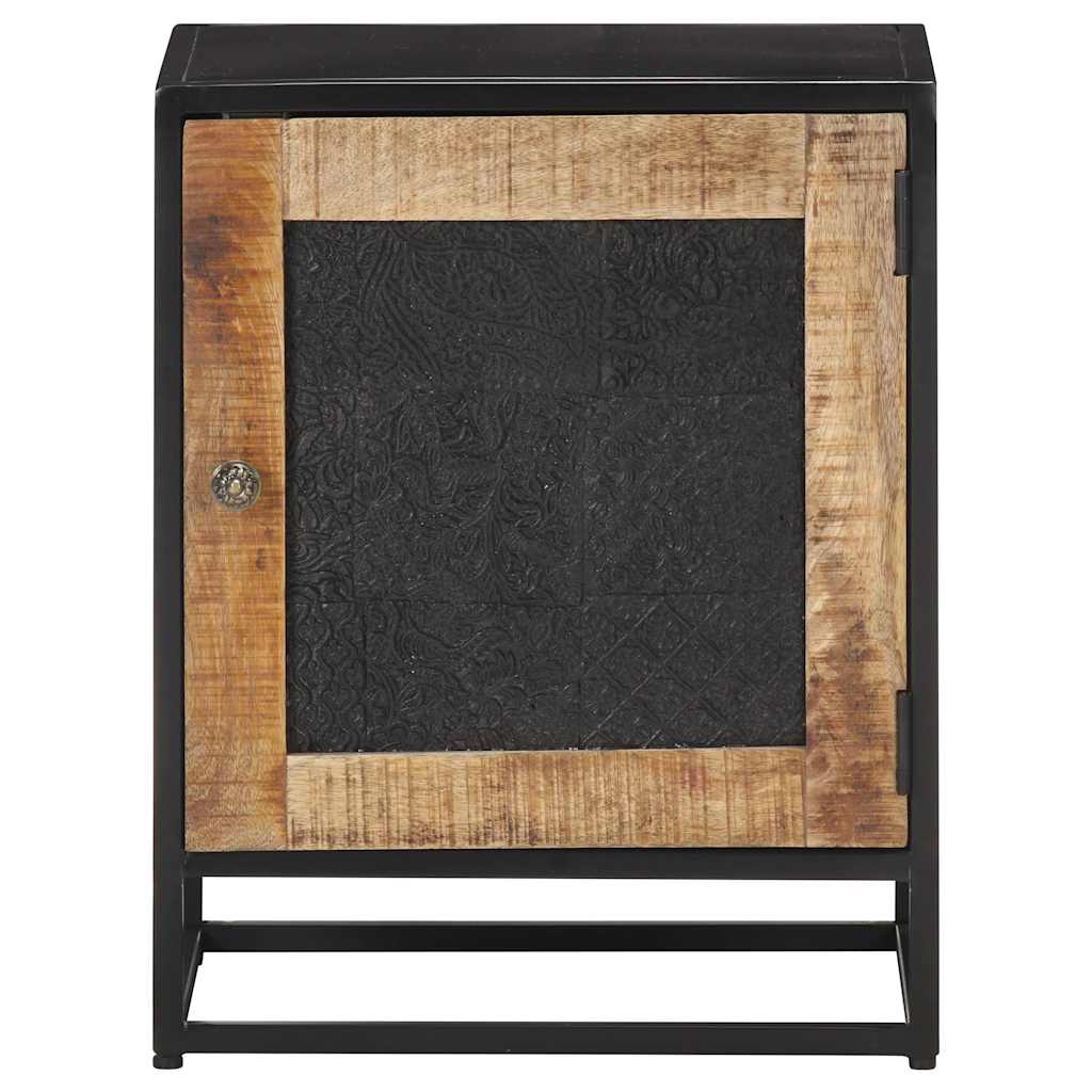 Vidaxl nachtkastje 40x30x50 cm ruw mangohout
