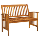 Vidaxl tuinbank met kussen 119 cm massief acaciahout