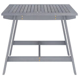 Vidaxl tuintafel 88x88x74 cm massief acaciahout grijs
