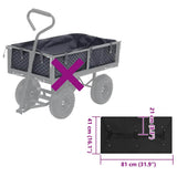 Vidaxl Voyage Fronter 81x41x21 cm Tissu noir