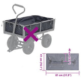 Vidaxl Travel Fronter 81x41x40 cm Tissu gris foncé