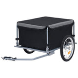 Remorque à vélo VidaXL 65 kg noir et gris