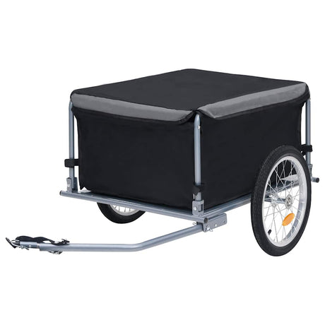 Remorque à vélo VidaXL 65 kg noir et gris