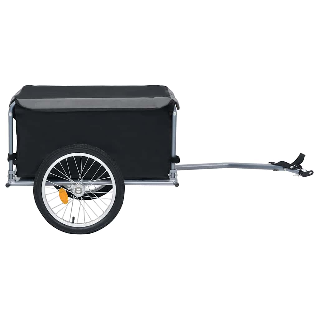 Remorque à vélo VidaXL 65 kg noir et gris