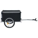 Remorque à vélo VidaXL 65 kg noir et gris
