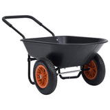 Vidaxl Wheelbarrow 100 kg 78 L noir et orange