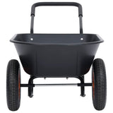 Vidaxl Wheelbarrow 100 kg 78 L noir et orange