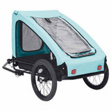 Vidaxl Dog Bike Trailer bleu et noir