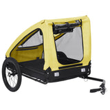Vidaxl Dog Bike Trailer jaune et noir