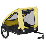 Vidaxl Dog Bike Trailer gul og sort