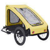 Vidaxl Dog Bike Trailer jaune et noir