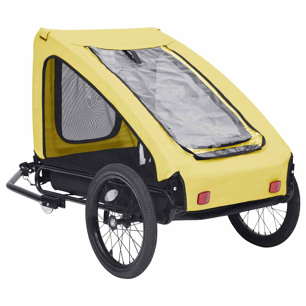 Vidaxl Dog Bike Trailer gul og sort